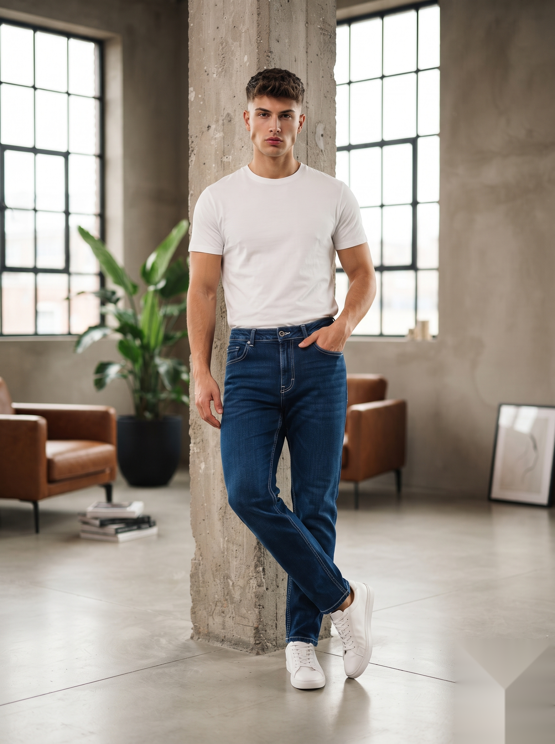 Blue Shade MOM-fit Denims