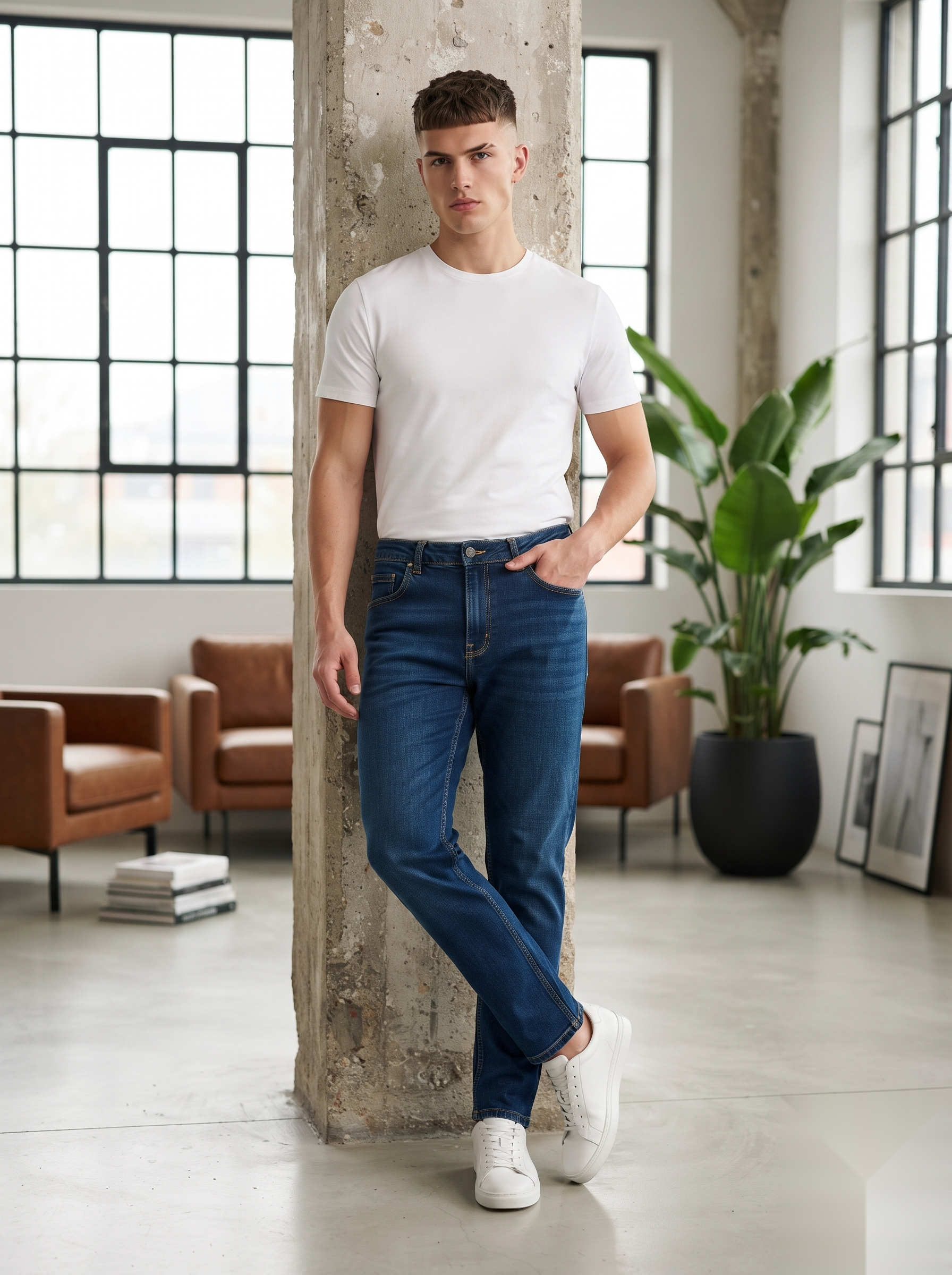 Blue Shade MOM-fit Denims