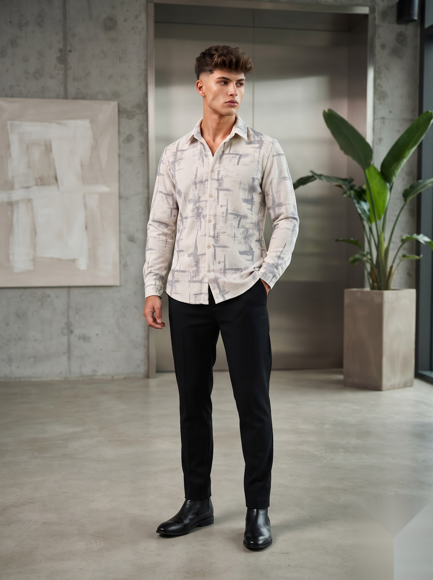 Corduroy Printed Shirt