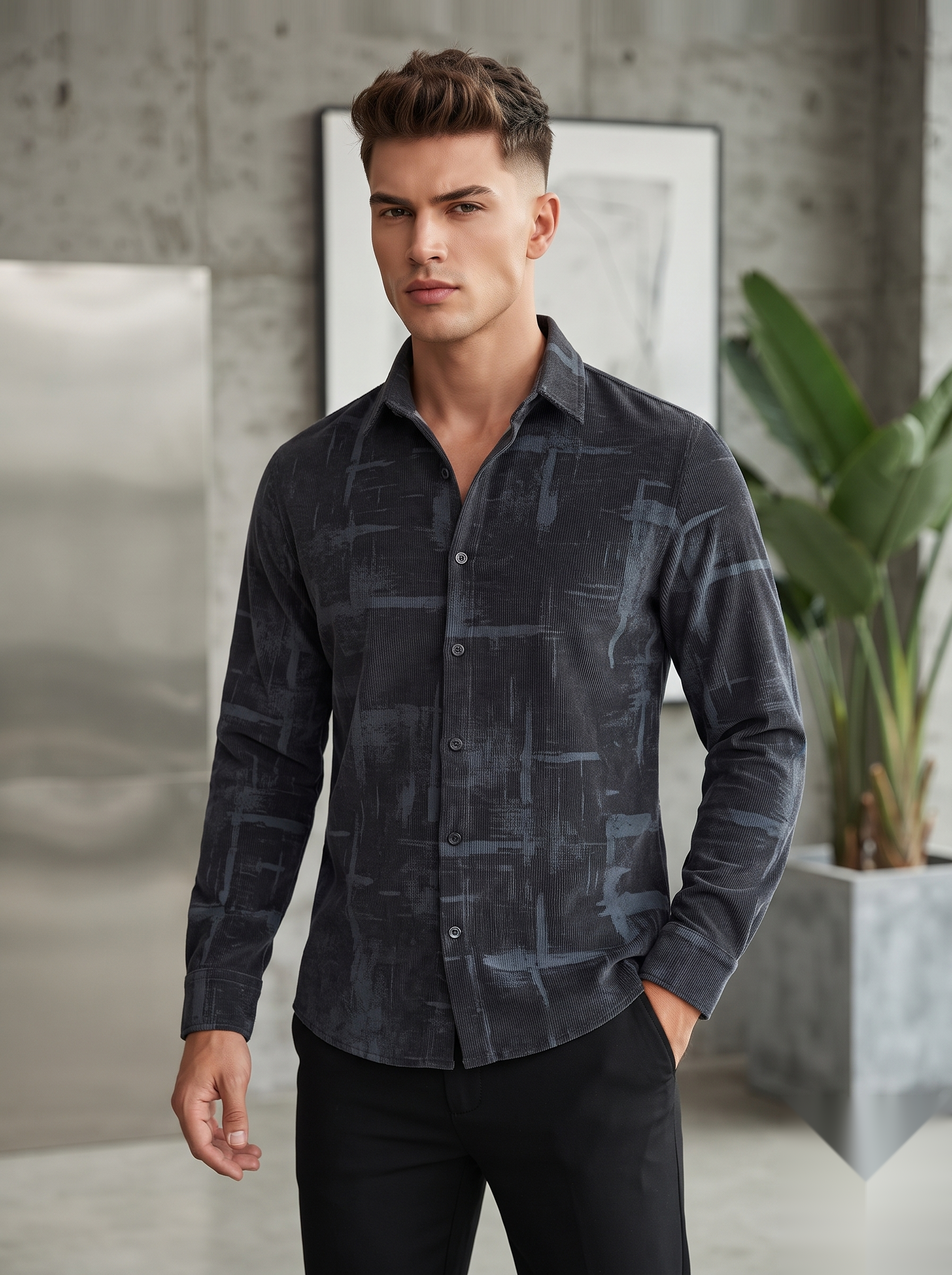 Corduroy Printed Shirt