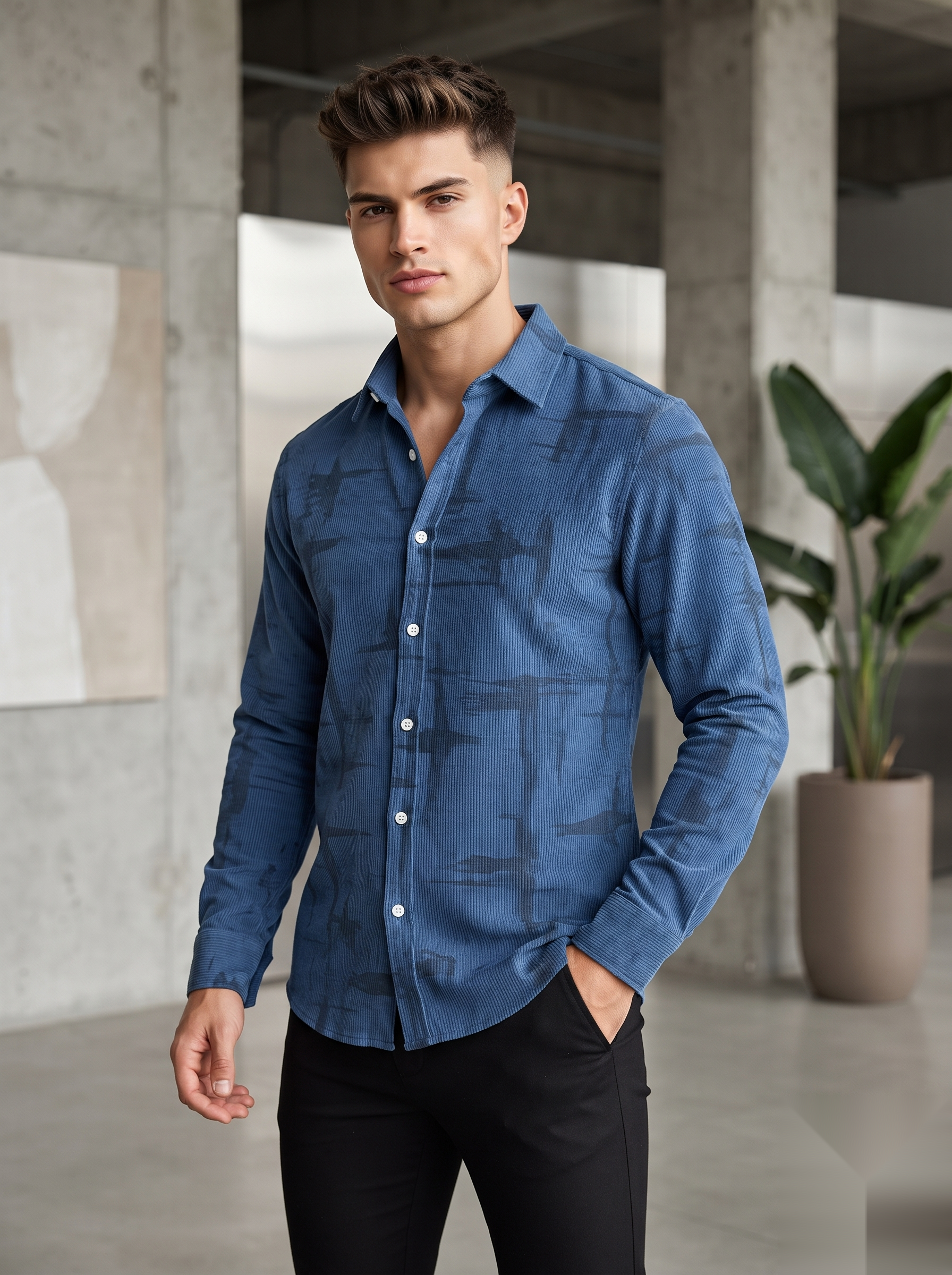 Corduroy Printed Shirt