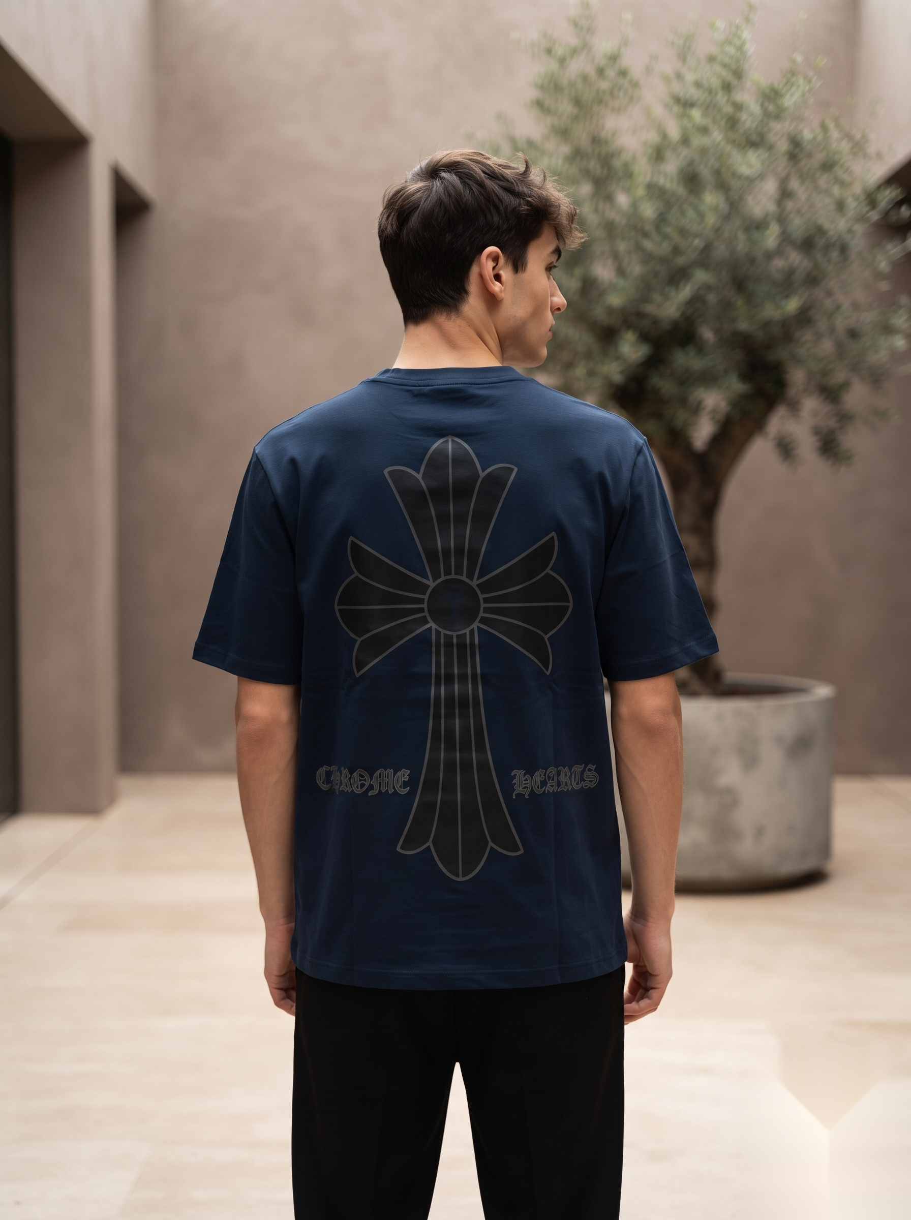 Gothic Cross Graphic Oversized T-Shirt