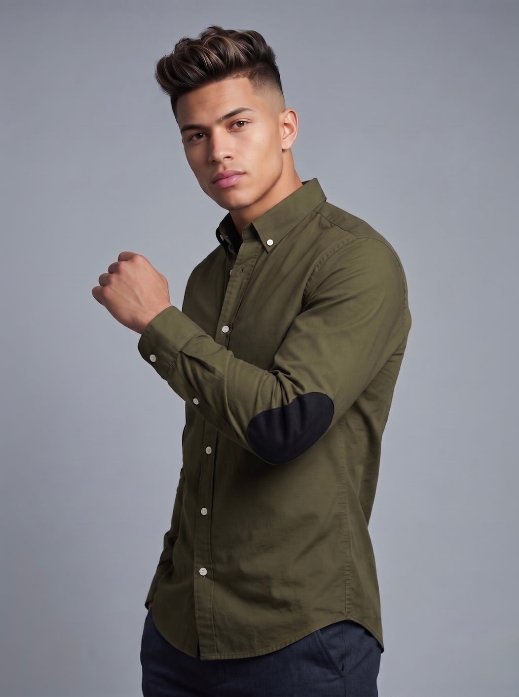 Snipes men's elbow patch shirt featuring a classic design with contrasting patches on the elbows, casual and stylish.