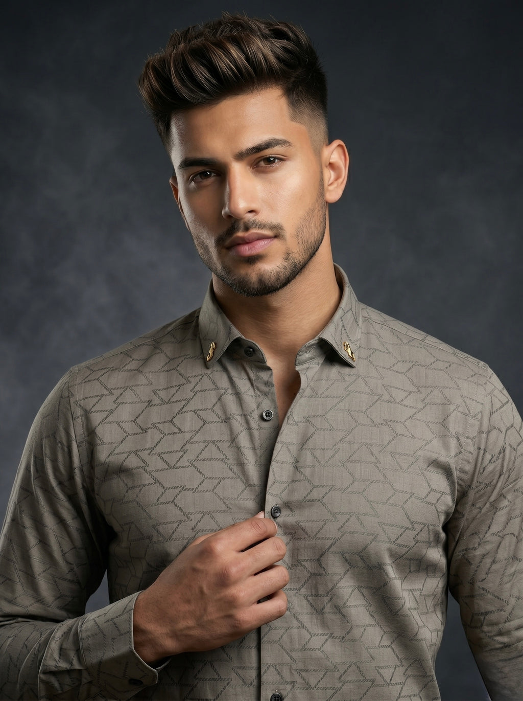 Snipes premium party-wear shirt displayed on a hanger, featuring stylish design and vibrant fabric suitable for festive occasions.