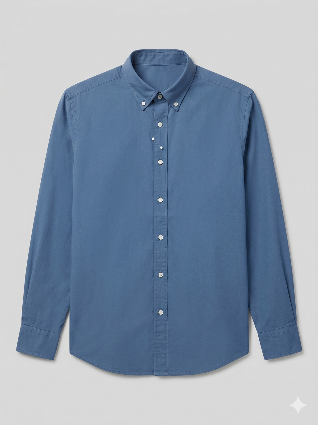 Snipes men's Oxford shirt displayed flat, featuring a classic collar, button-down front, and long sleeves in light blue fabric.