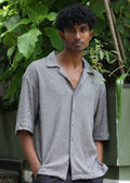 Textured Open-Weave Shirt - Grey - Snipes