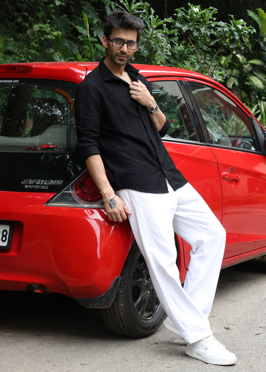 Self-Design Full-Sleeve Shirt - Black - Snipes