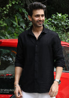 Self-Design Full-Sleeve Shirt - Black - Snipes