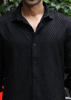 Self-Design Full-Sleeve Shirt - Black - Snipes