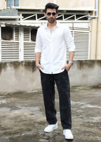 Self-Design Full-Sleeve Shirt - White - Snipes