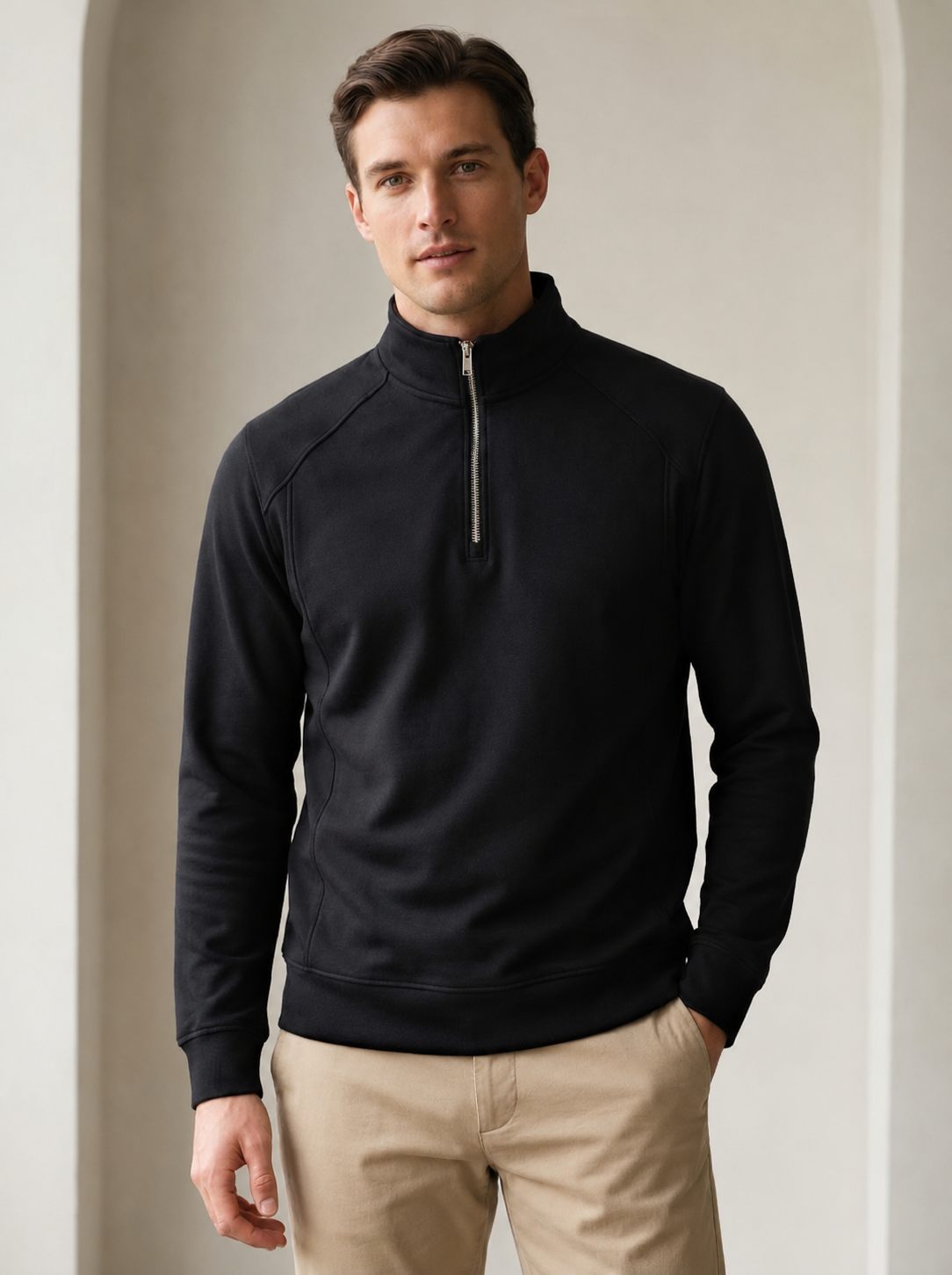 Men’s High-Neck Full-Sleeve Sweatshirt - Snipes