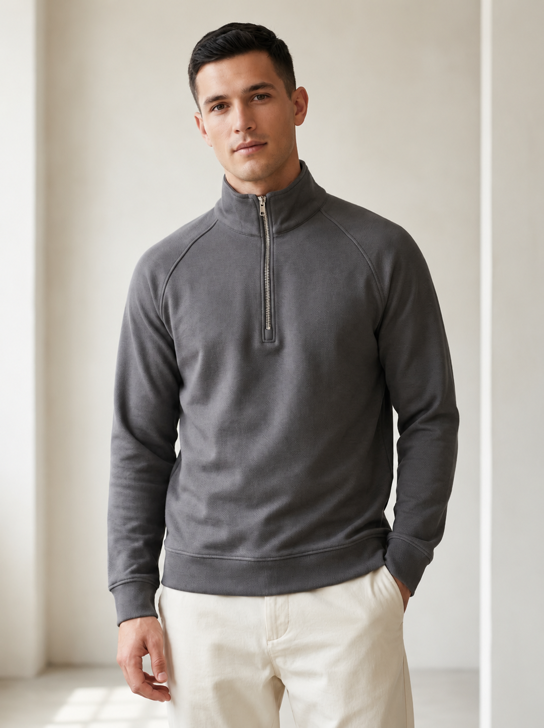 Men’s High-Neck Full-Sleeve Sweatshirt - Snipes
