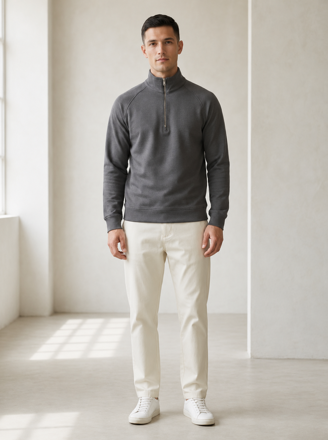 Men’s High-Neck Full-Sleeve Sweatshirt - Snipes