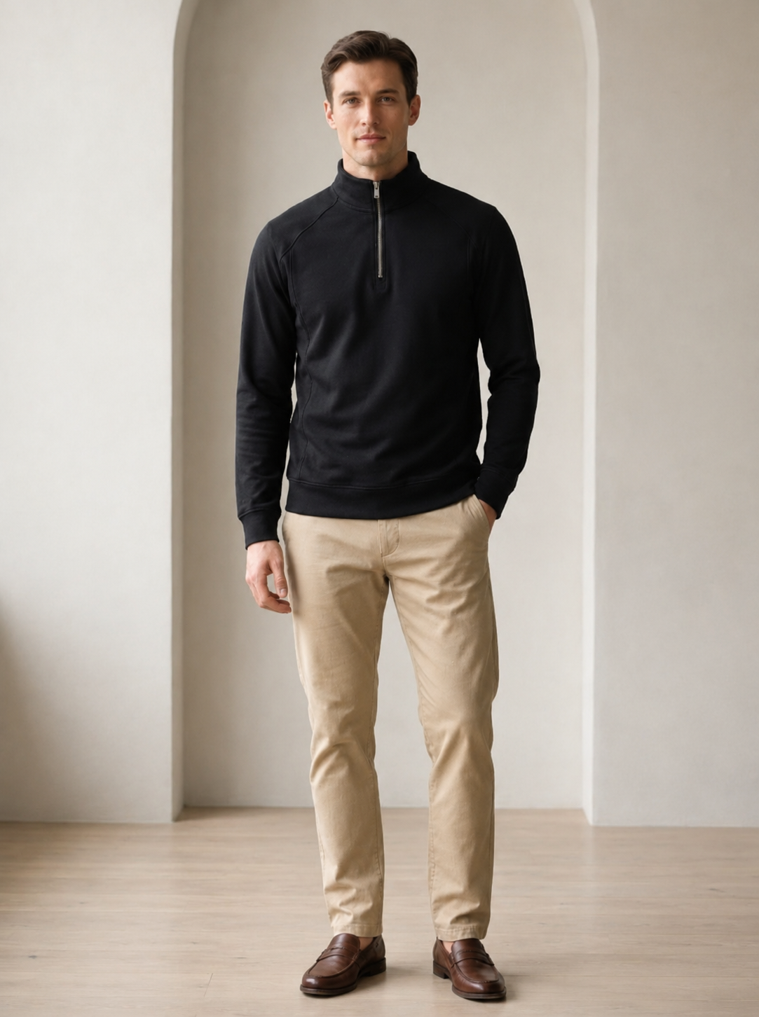 Men’s High-Neck Full-Sleeve Sweatshirt - Snipes