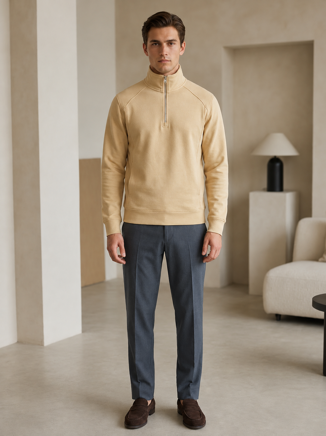 Men’s High-Neck Full-Sleeve Sweatshirt - Snipes