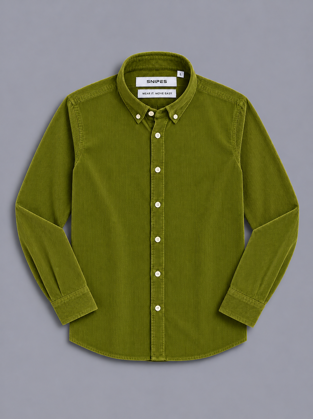 Men’s Corduroy Shirt with Button-Down Collar - Snipes