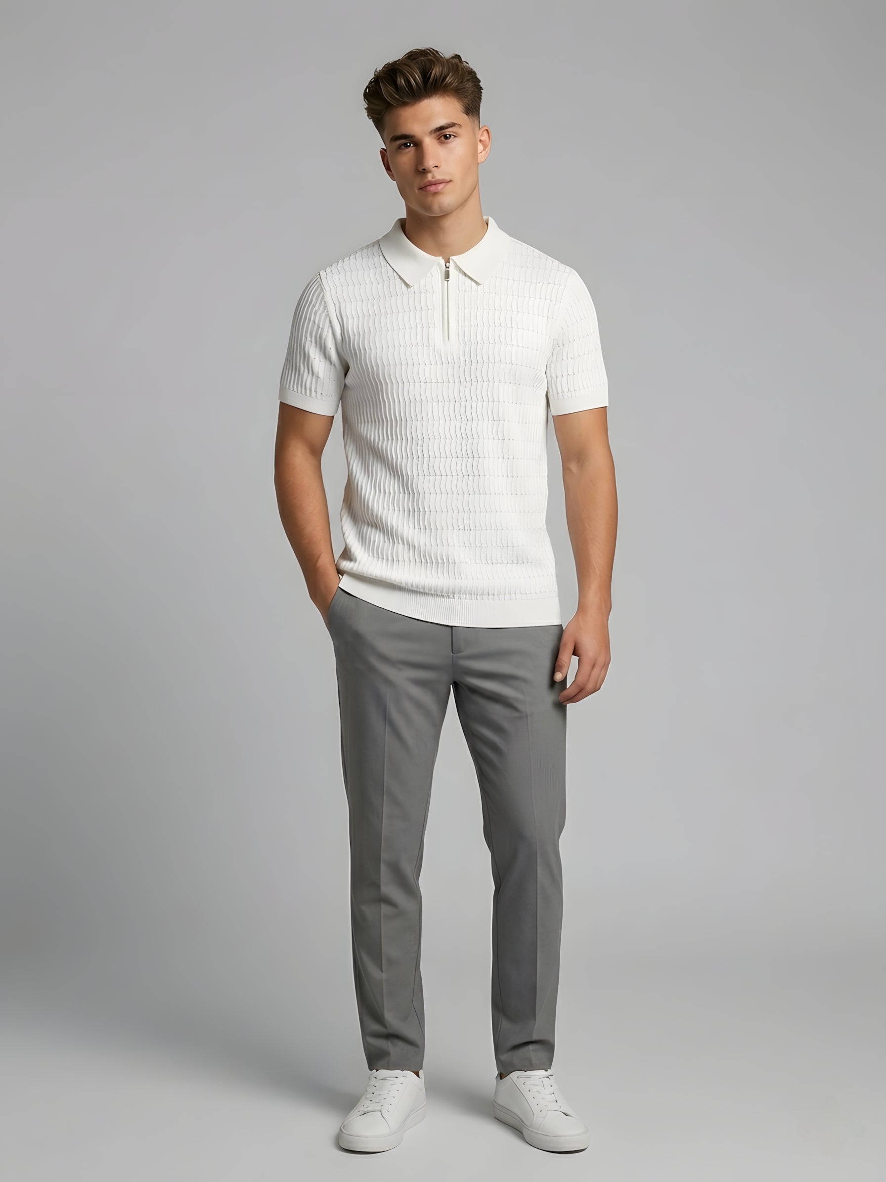 Snipes striped polo T-shirt showing a classic fit with bold horizontal stripes in various colors, casual and stylish for everyday wear.