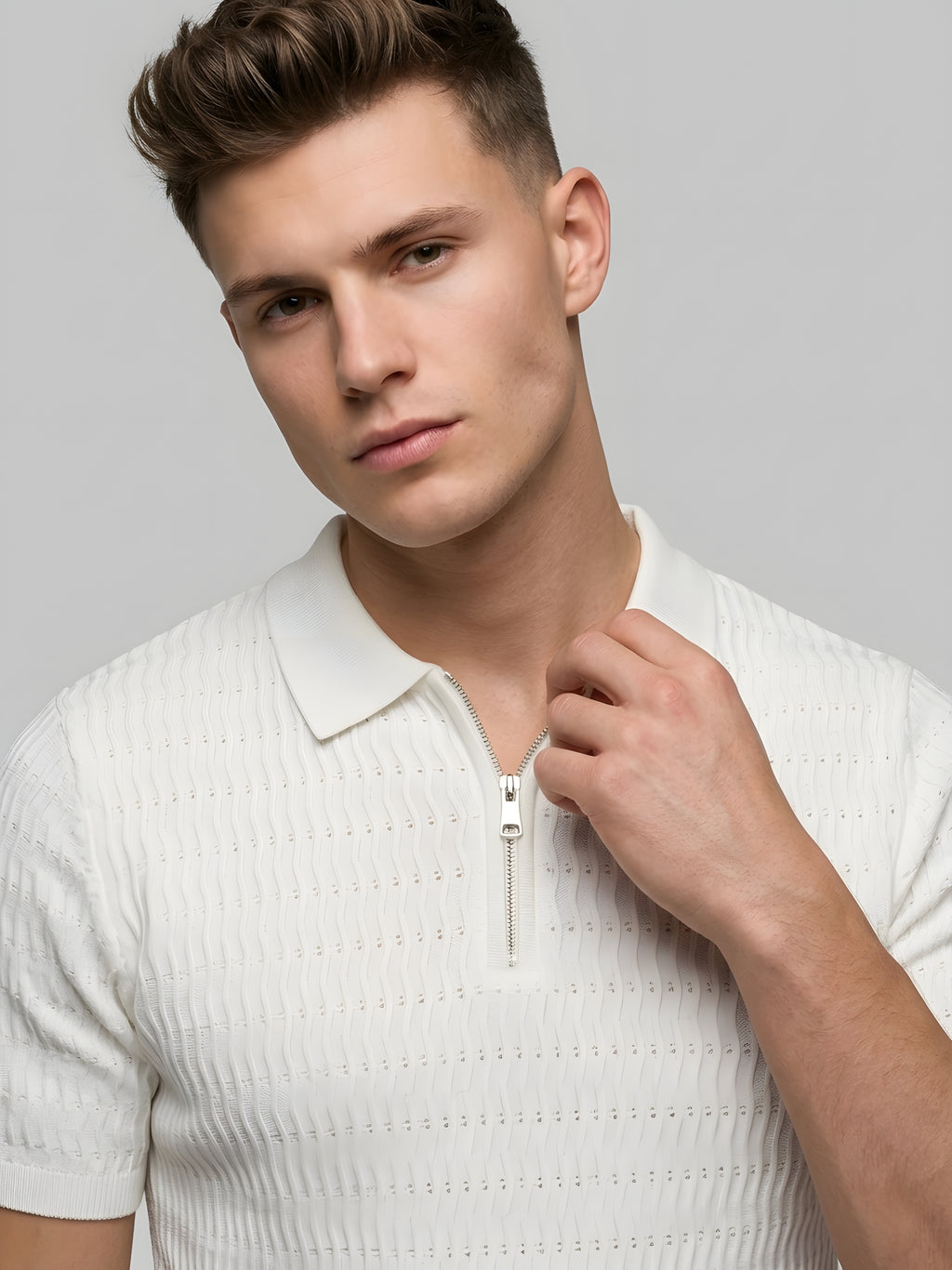 Snipes men's Stripes Polo T-Shirt with colorful horizontal stripes, classic collar, and short sleeves.