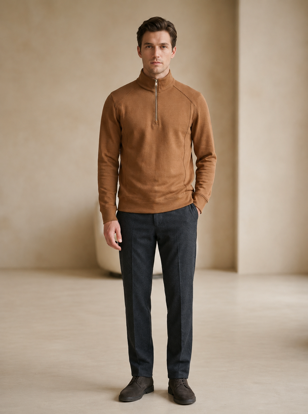 Men’s High-Neck Full-Sleeve Sweatshirt - Snipes