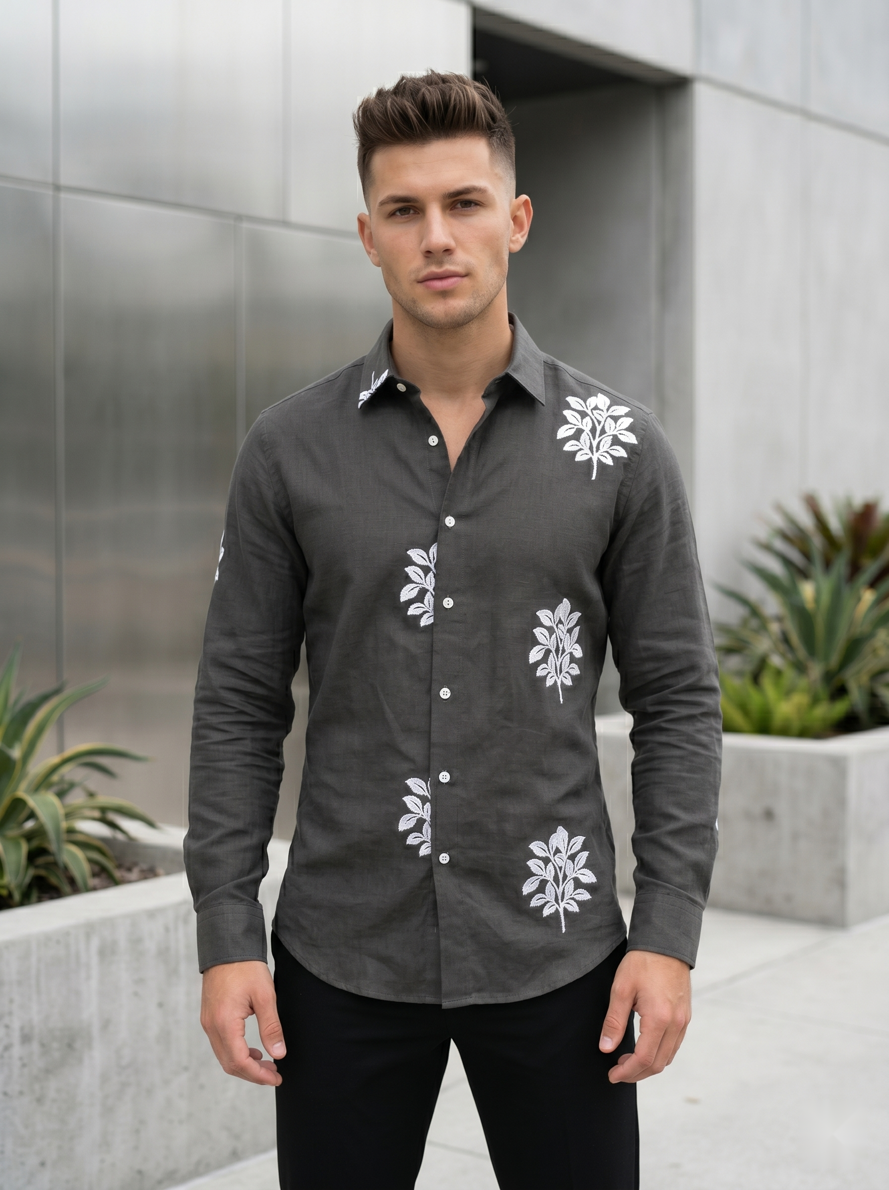 Embroidery Linen Shirts
