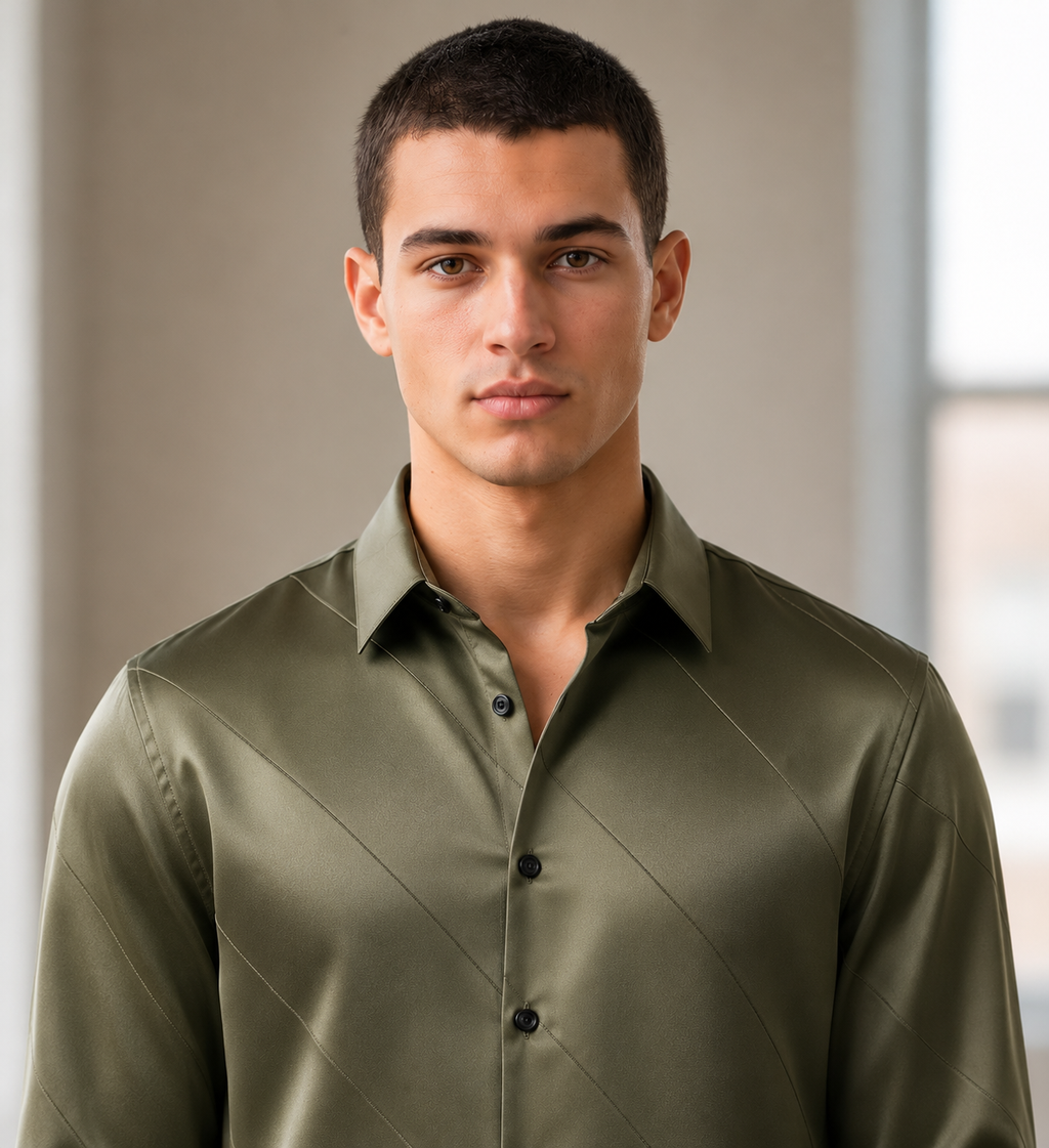 Men's Cross Stripes Club Wear Shirt