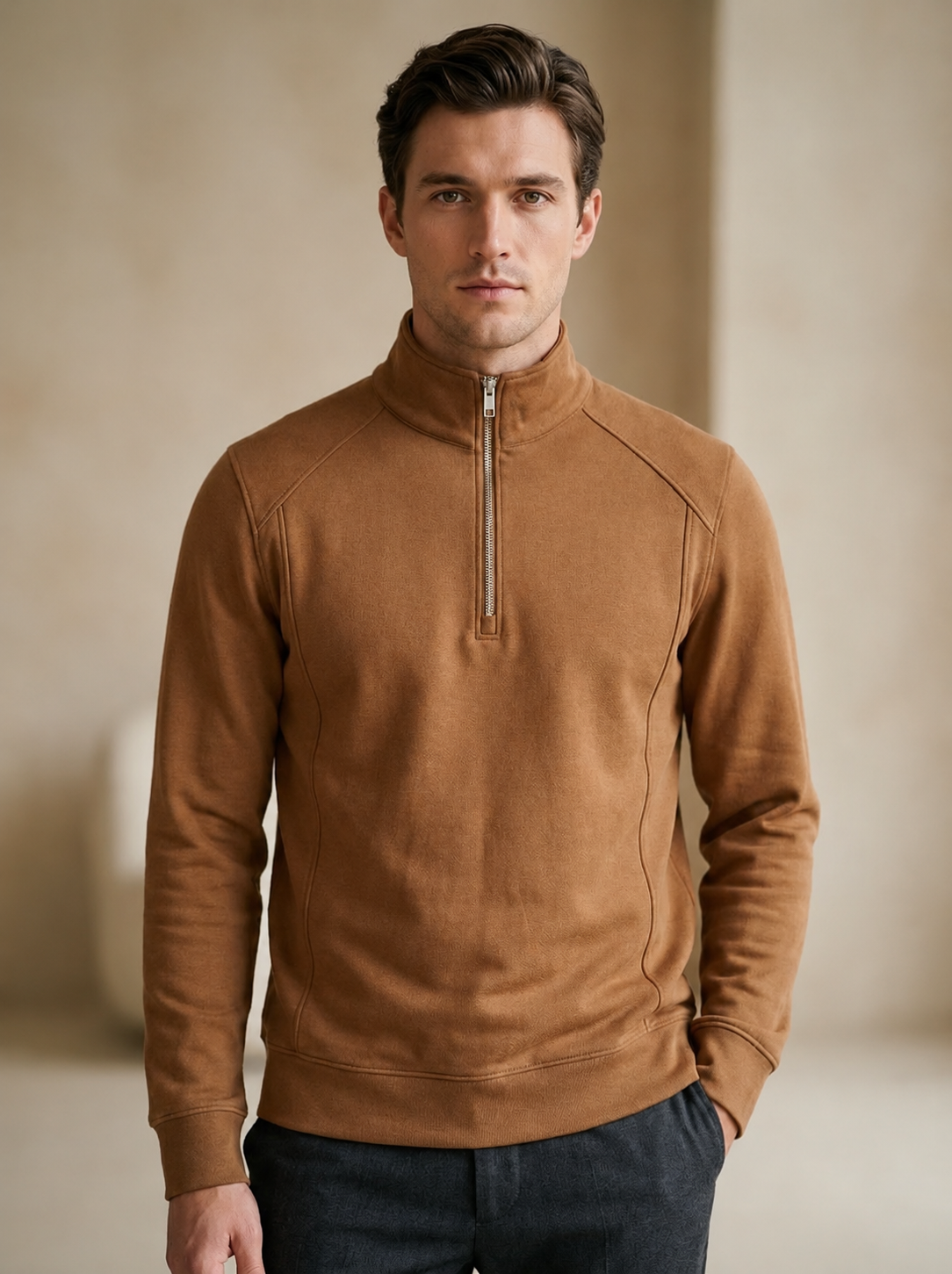 Men’s High-Neck Full-Sleeve Sweatshirt - Snipes