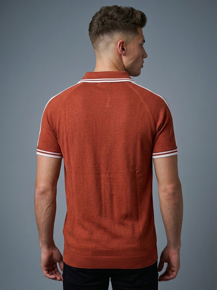 Back view of Snipes premium polo T-shirt showing classic collar, short sleeves, and smooth fabric in a natural fit.