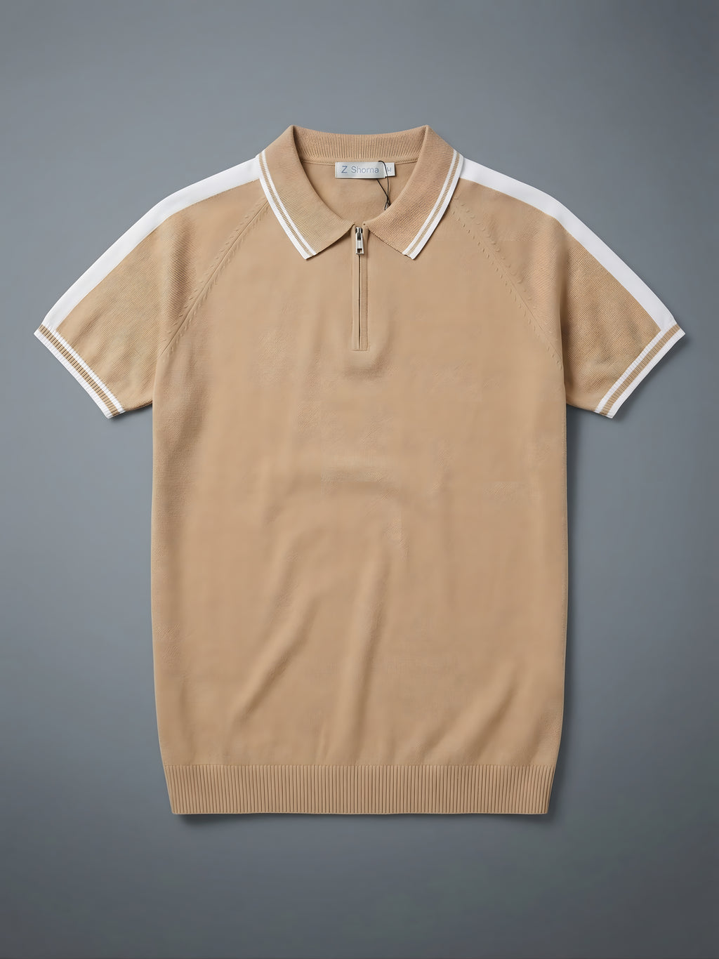 Snipes premium polo T-shirt displayed flat, showcasing the classic collar, short sleeves, and smooth fabric in a neutral color.