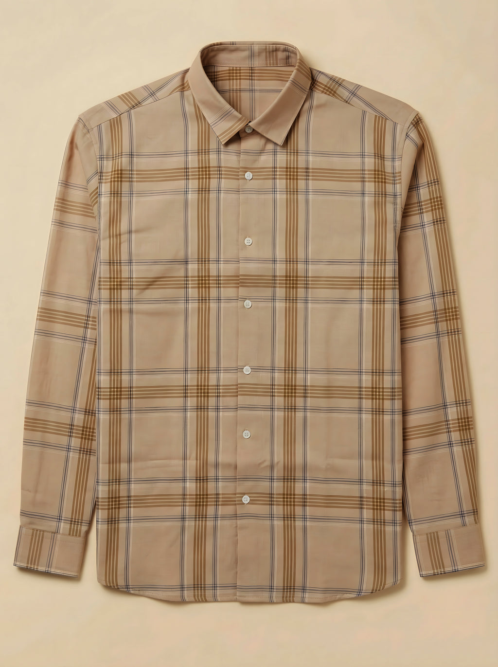 Snipes checked shirt laid flat showing a classic plaid pattern with button-up front and collar.